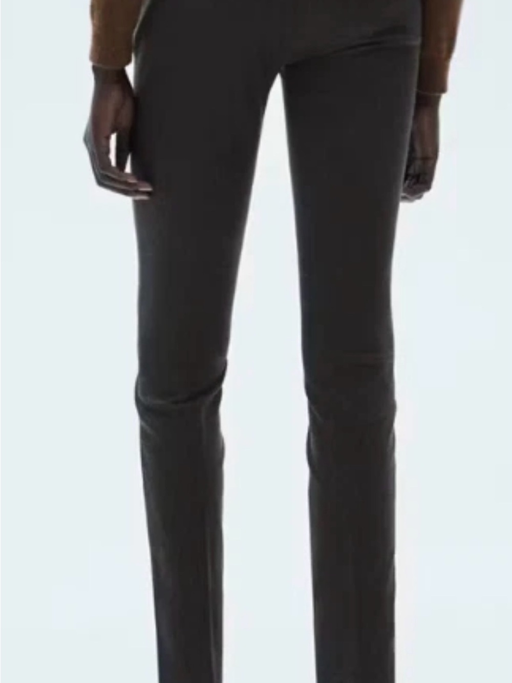Mango Straight Leg Pants in Dark Gray